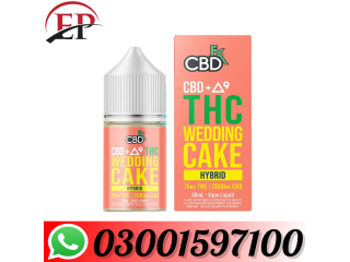 New CBD + Delta-9 THC Vape Juice: Wedding Cake Hybrid In Lahore = 03001597100
