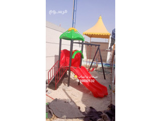 زحاليق وألعاب حدائق بولي اثلين خامات آمنة مقاومة للعوامل الجوية